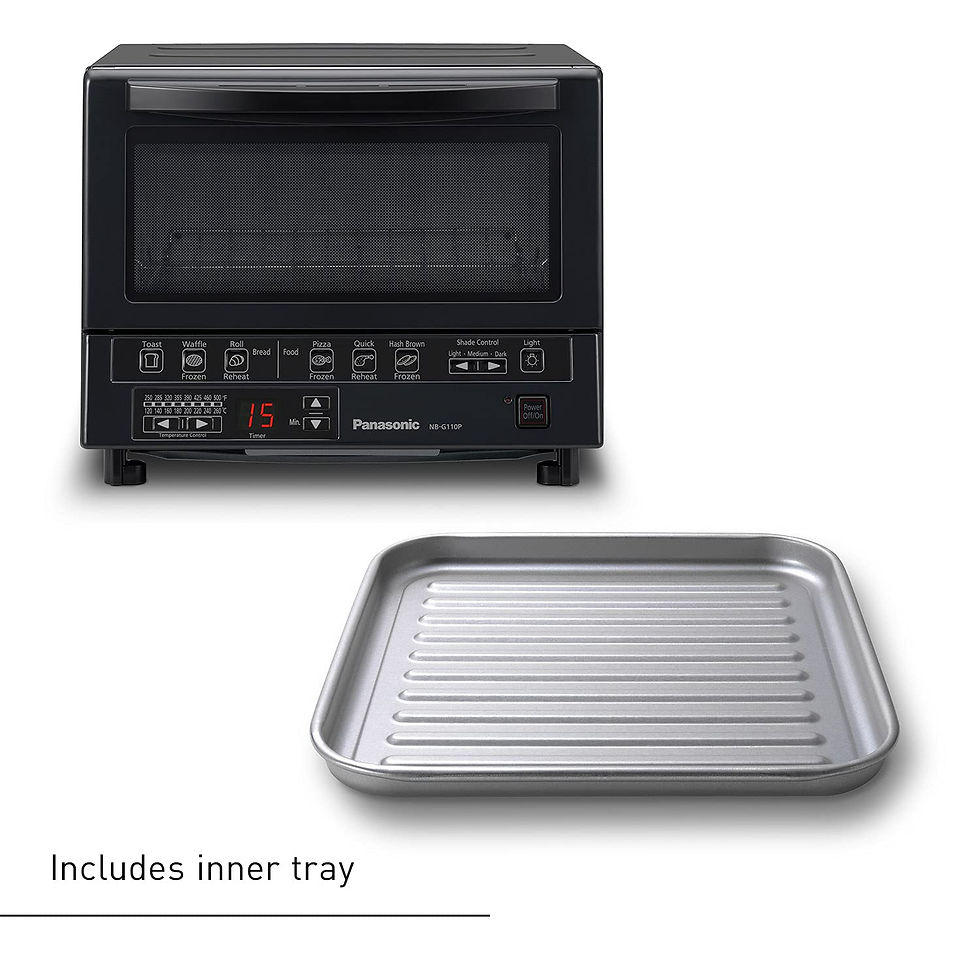 Thumbnail: Panasonic FlashXpress Toaster Oven Countertop, 4-Slice Compact Size with Doub...