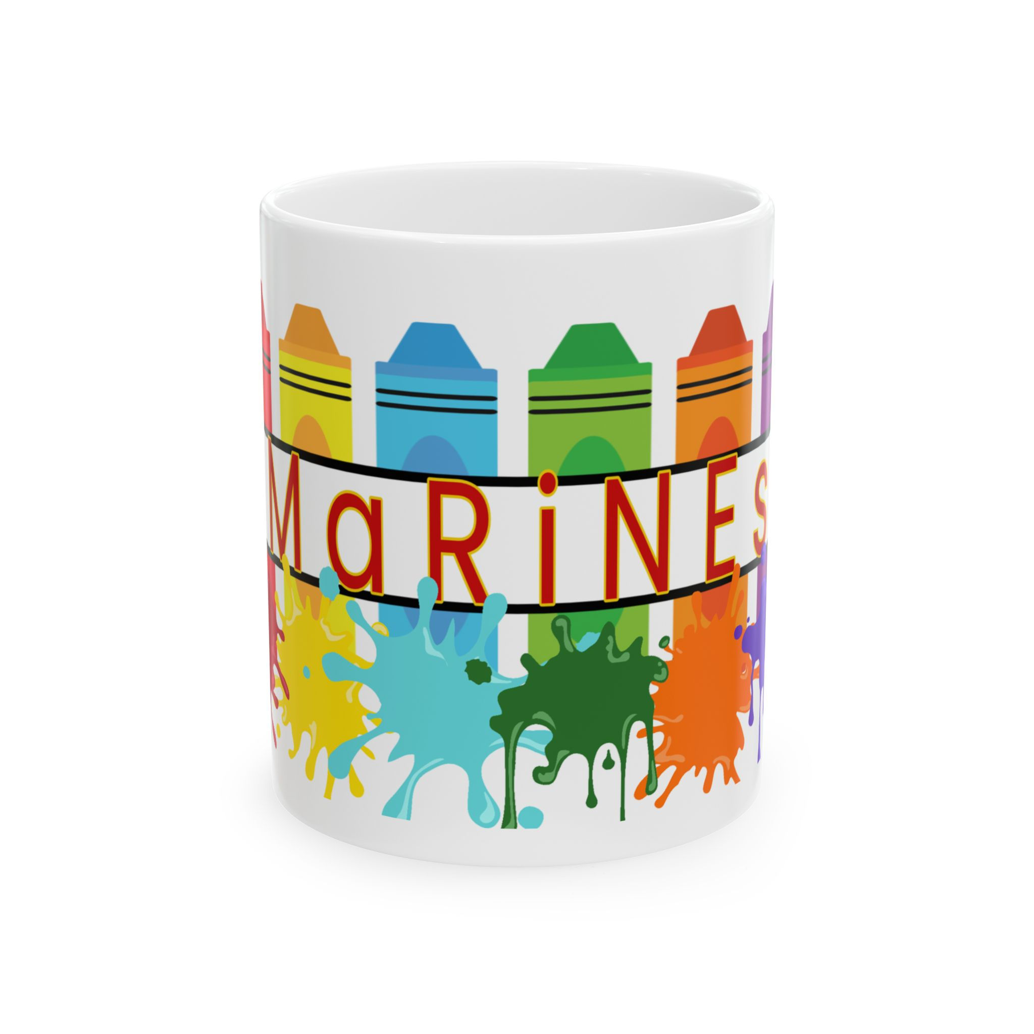 Marines Crayon Mug - Military Gifts, USMC Birthday Celebrations