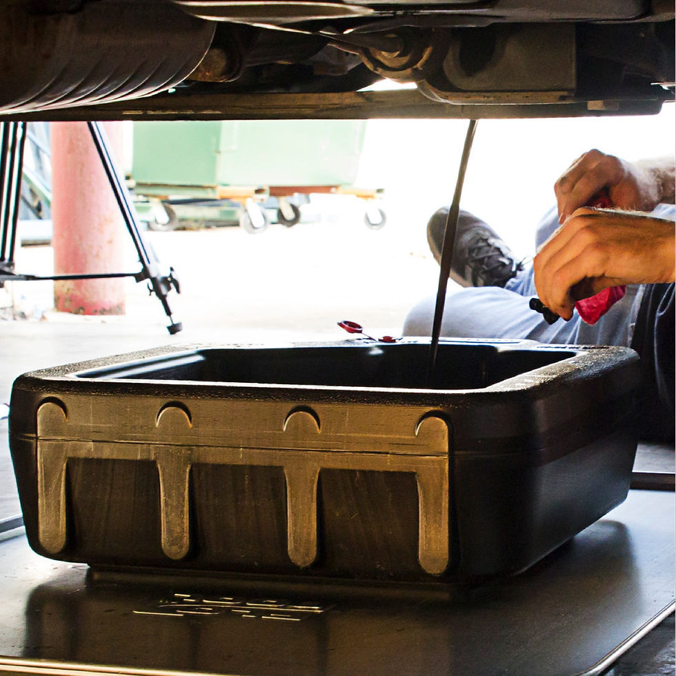 Thumbnail: Large 16 Quart Capacity Automotive Drain Pan Container, Heavy-Duty Black 420032H