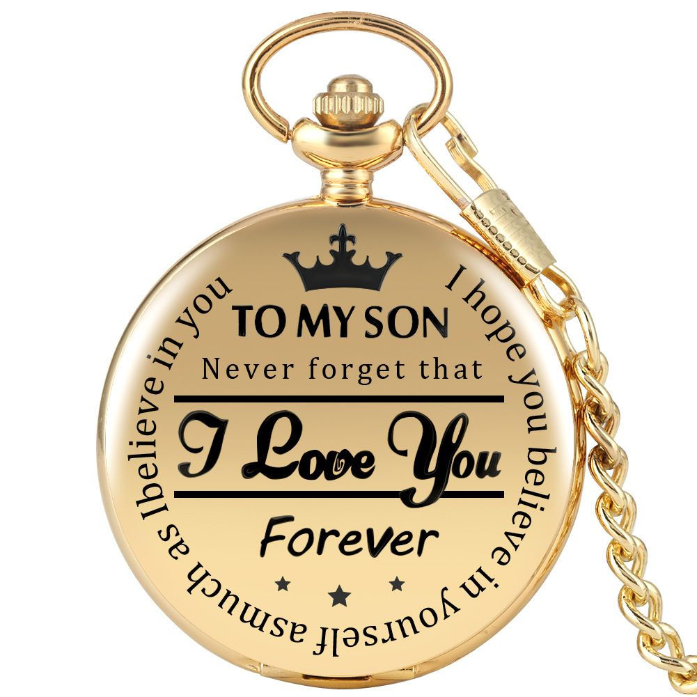 Engraved Pocket Watch To Son I Love You Gifts From A Mom Dad Birthday Gift Fob W