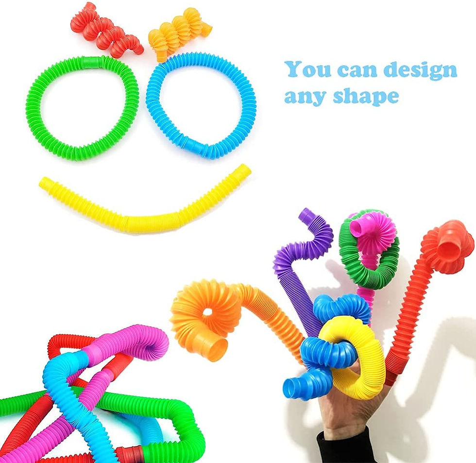 Thumbnail: 8Pack Large Pop Tubes Fidget Toys Sensory Toy for Stress Anxiety Relief for Chil