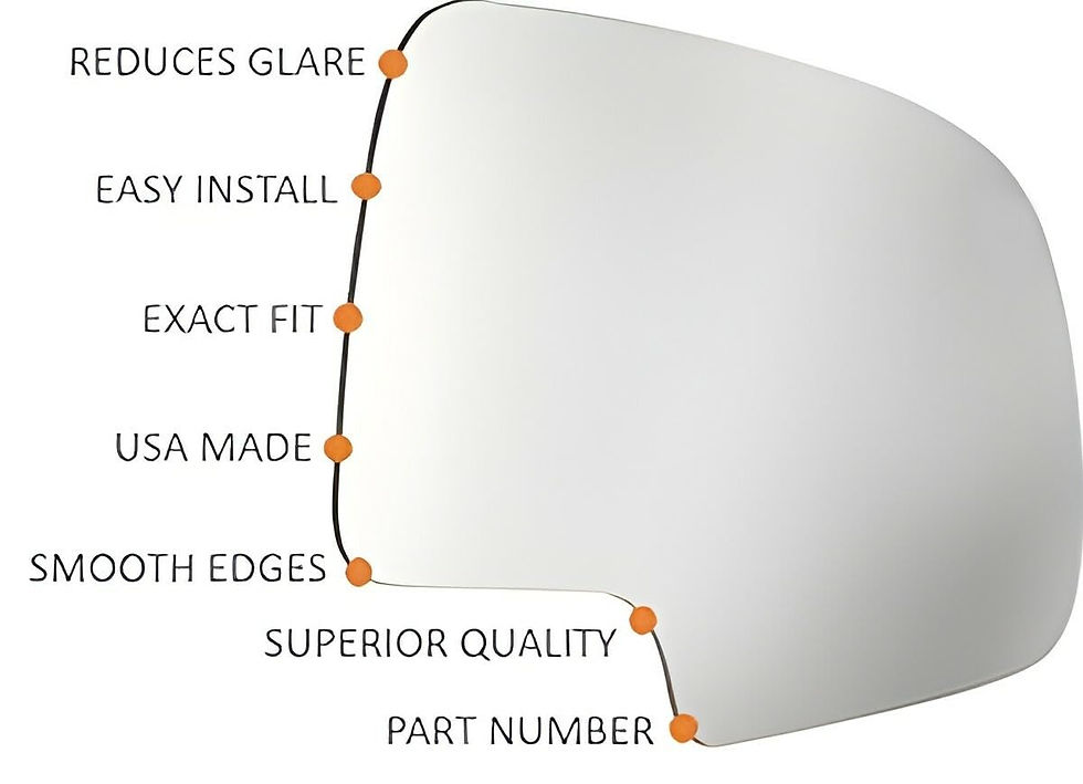 Thumbnail: Fits 05-08 Jag S-Type / 02-08 Jag X-Type Left Driver, Replacement Mirror Glas...