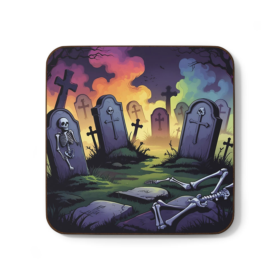 Pride Graveyard Coaster Set – Gothic LGBTQIA+ Home Decor