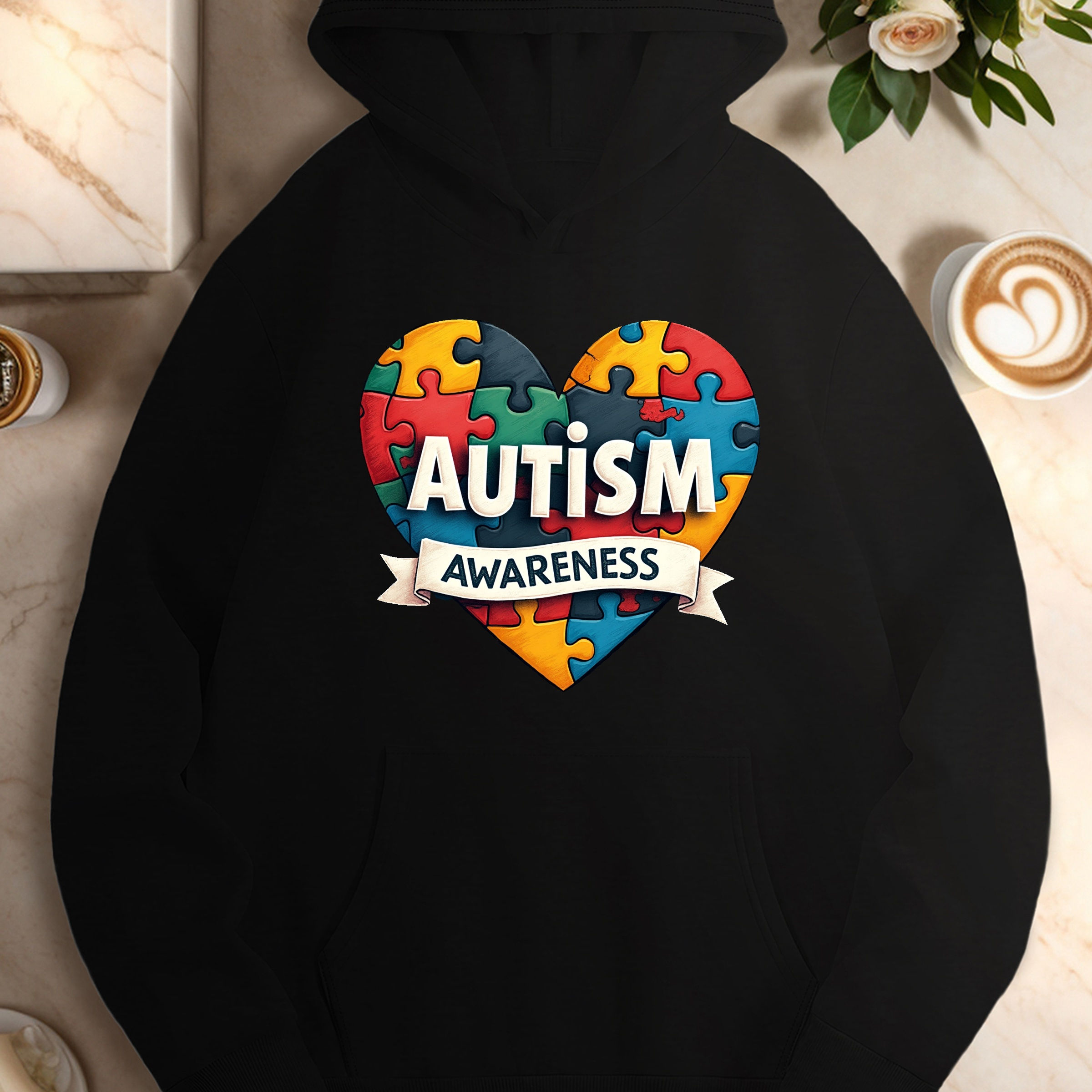 Puzzle Autistic AUTISM awareness design women's casual hoodies