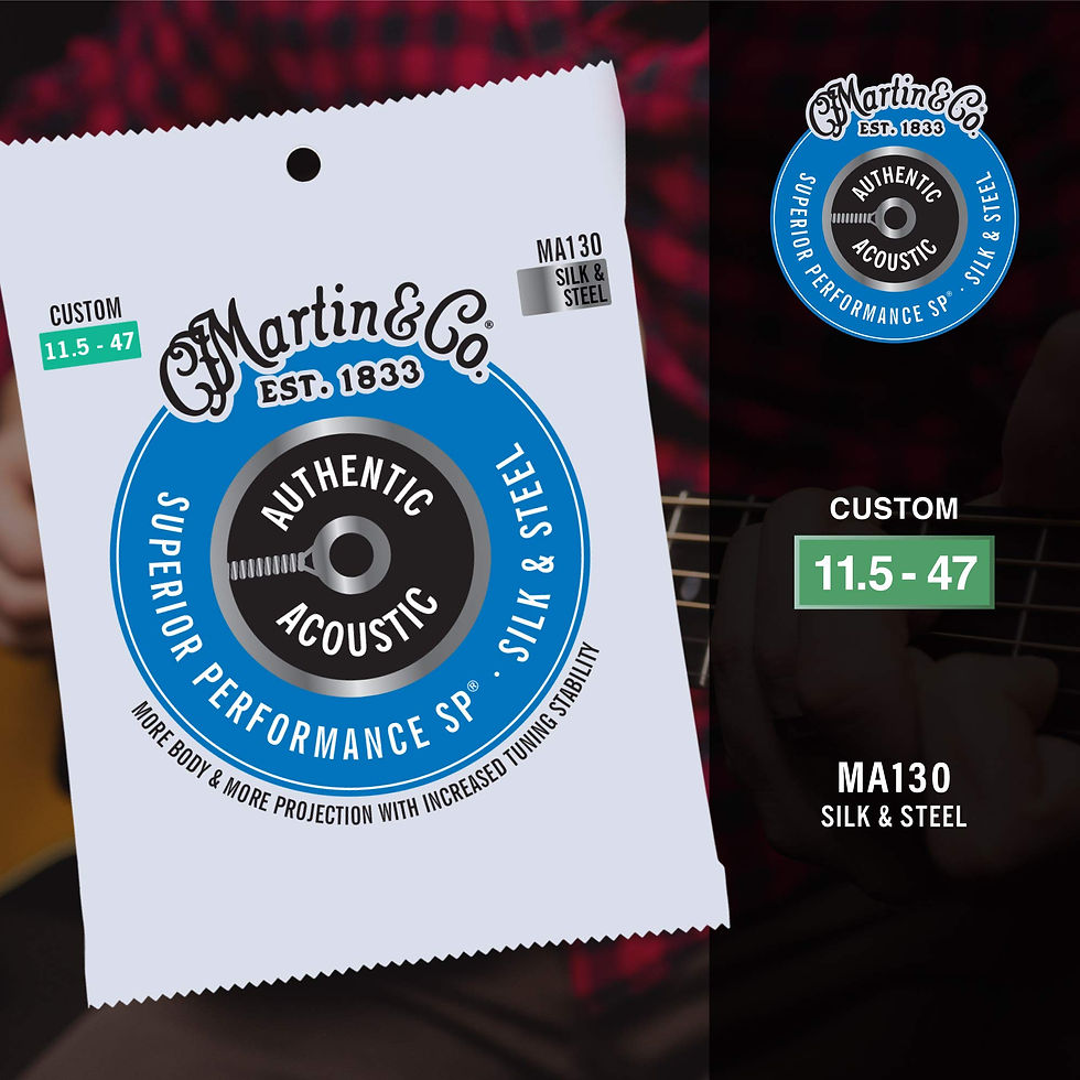 Thumbnail: Martin Authentic Acoustic Guitar Strings, Superior Performance Custom 11.5-47...