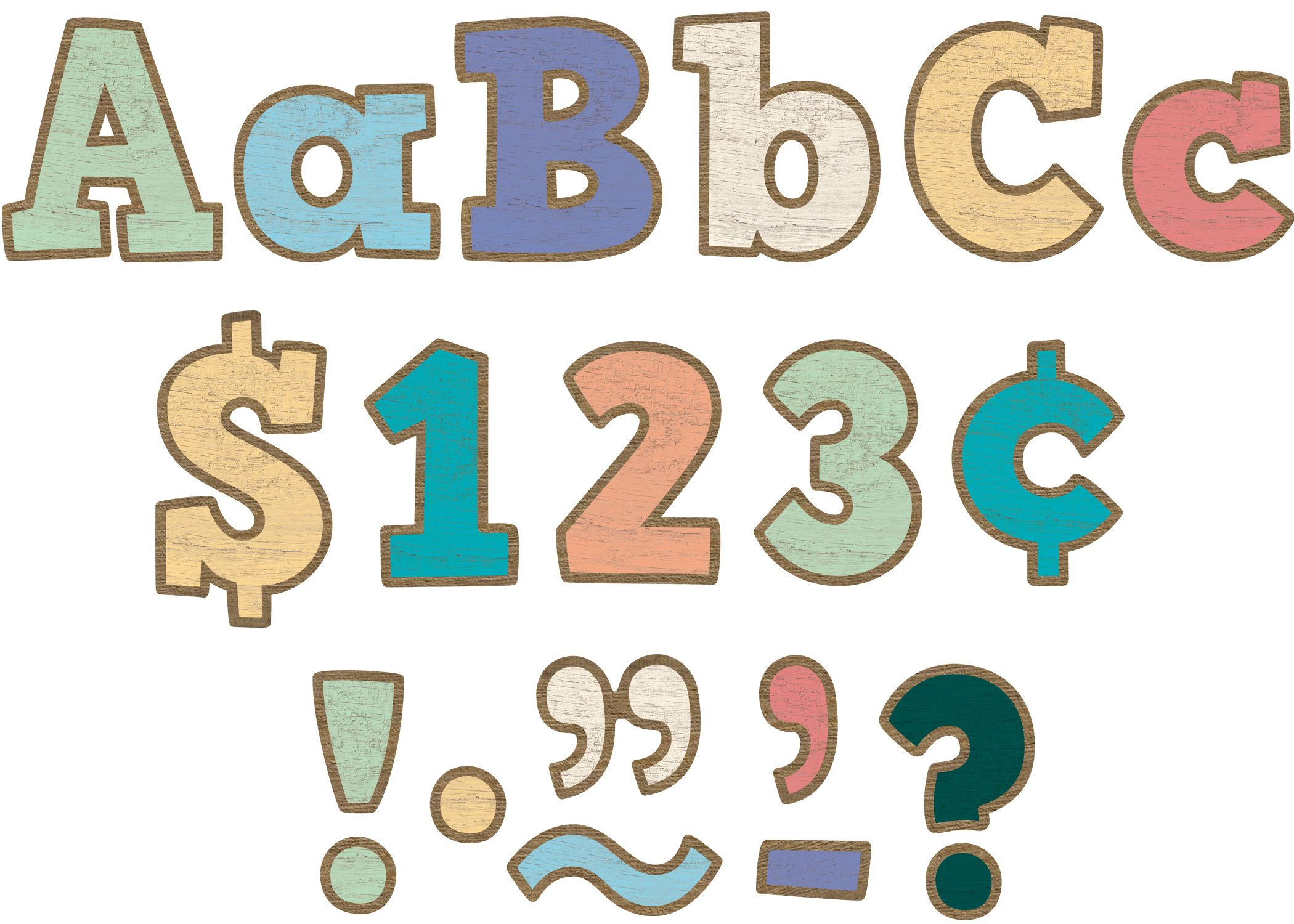 Teacher Created Resources Painted Wood Bold Block 4" Letters Combo Pack (TCR8...