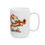 Thumbnail: Cute Bearded Dragon playing the trumpet Coffee mug design, white background, music theme