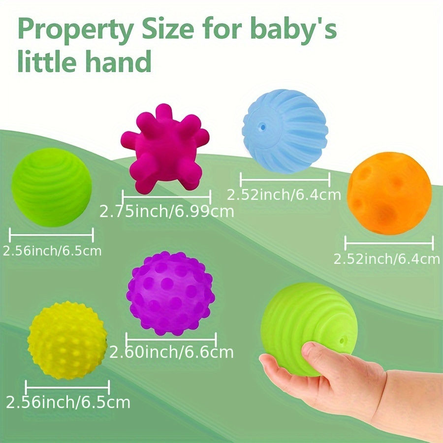 Thumbnail: 6pcs Educational Sensory Balls Toys, Ball Set, Multicolored And Bright Handing C