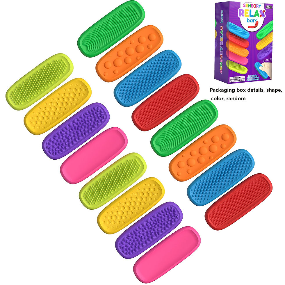 Thumbnail: NESLGENC 8pcs Sensory Fidget Toys - Suction Cup Anxiety Relievers (Details Shape