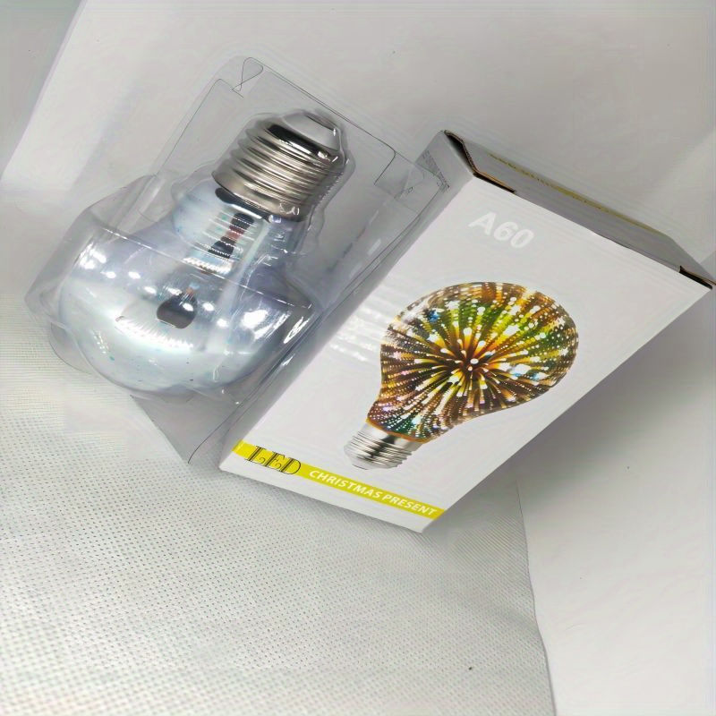 Thumbnail: A60 Fireworks Light Bulb Christmas Atmosphere Decoration Colorful Bulb Light Gla
