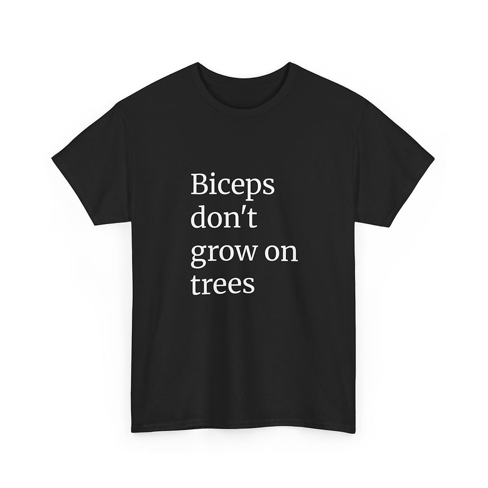 Thumbnail: Biceps Don't Grow on Trees Unisex Tee, Gym Shirt, Fitness Humor Tee