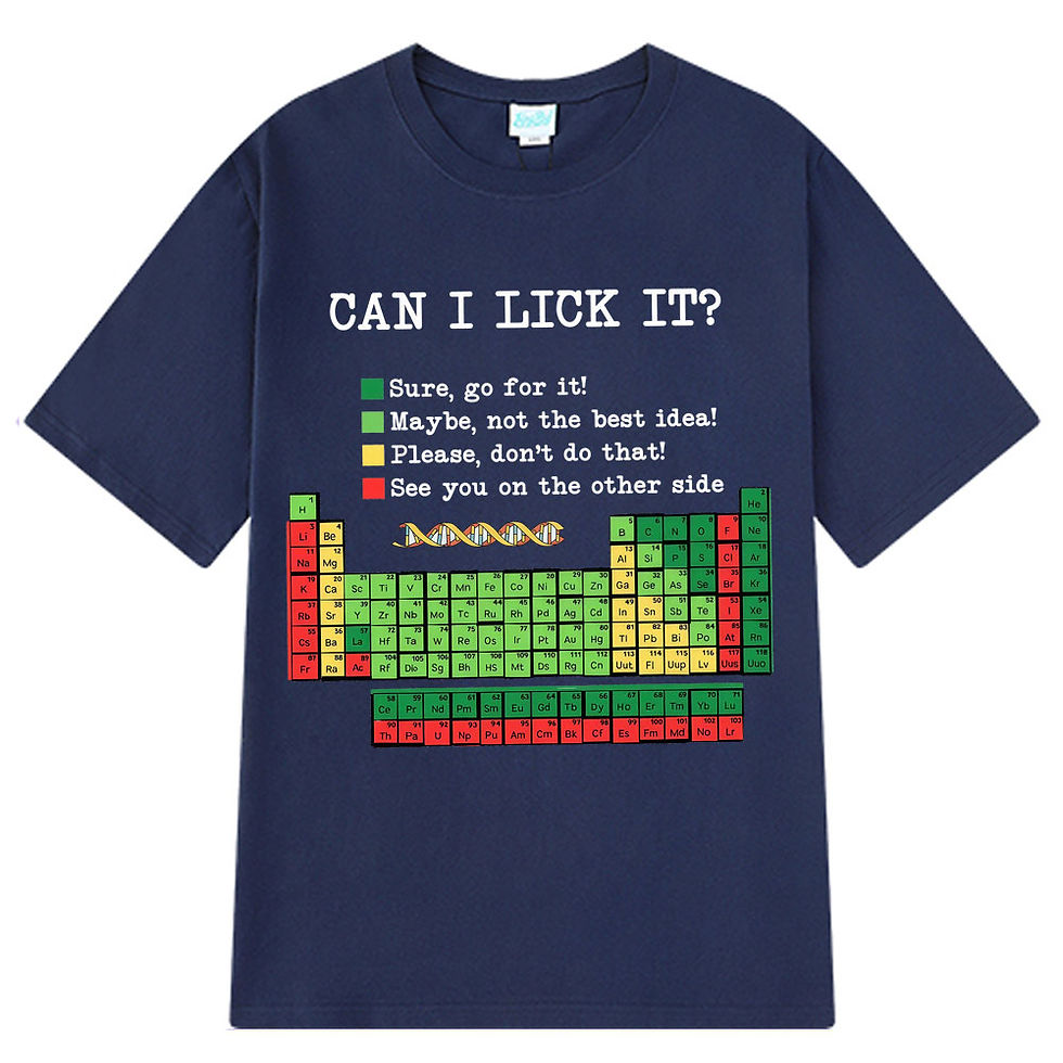 Thumbnail: “Can I Lick It?” Chemistry Periodic Table T-shirt – Casual Unisex Summer Tee