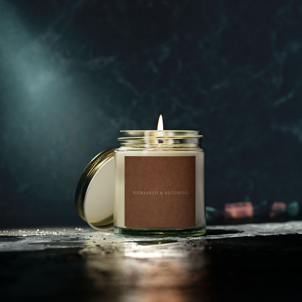 Thumbnail: Unmasked & Becoming | Proudly Unmasked Candle | Peace by Piece Edition