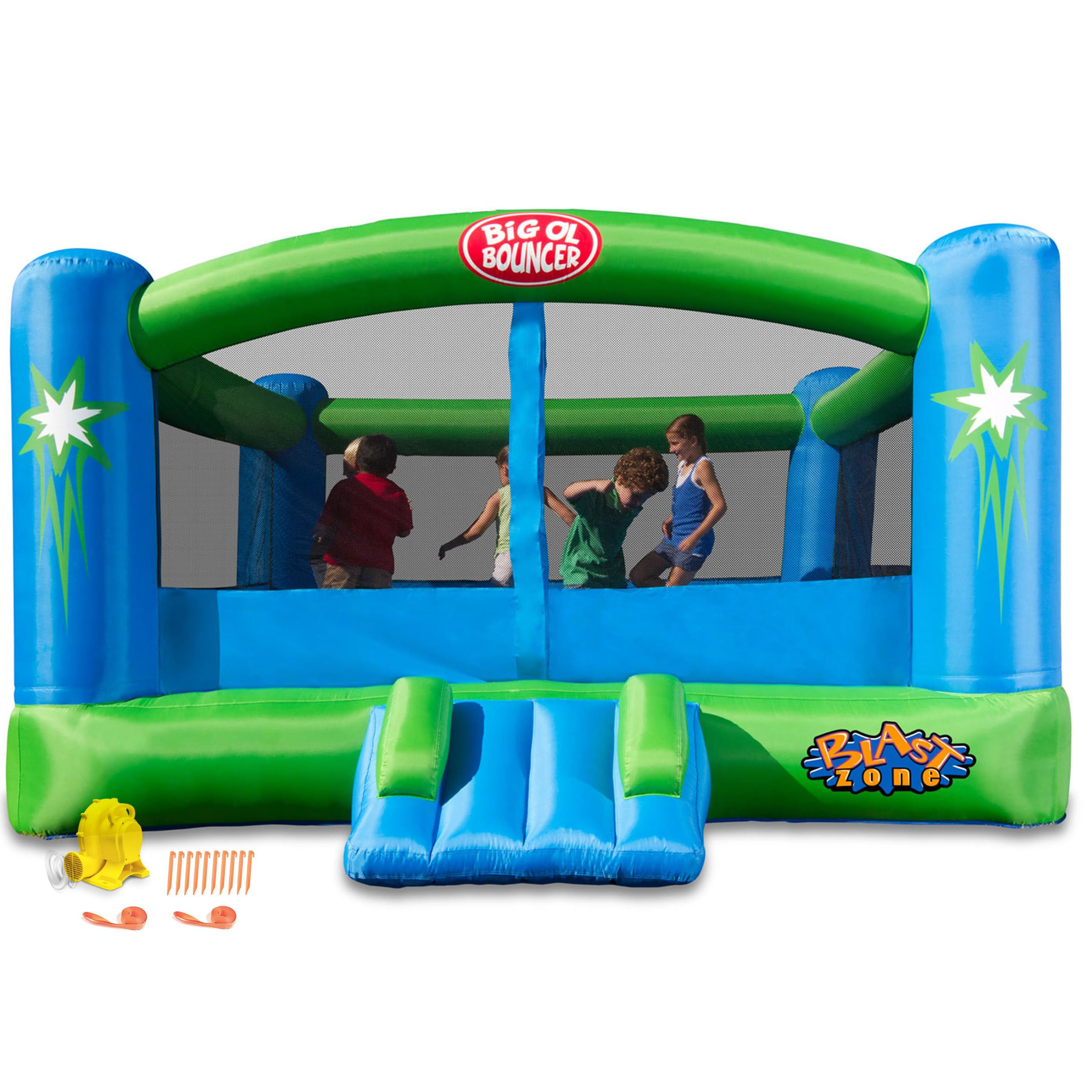 Blast Zone Big Ol Bouncer Inflatable Bounce House w/Blower - Huge - Premium Q...