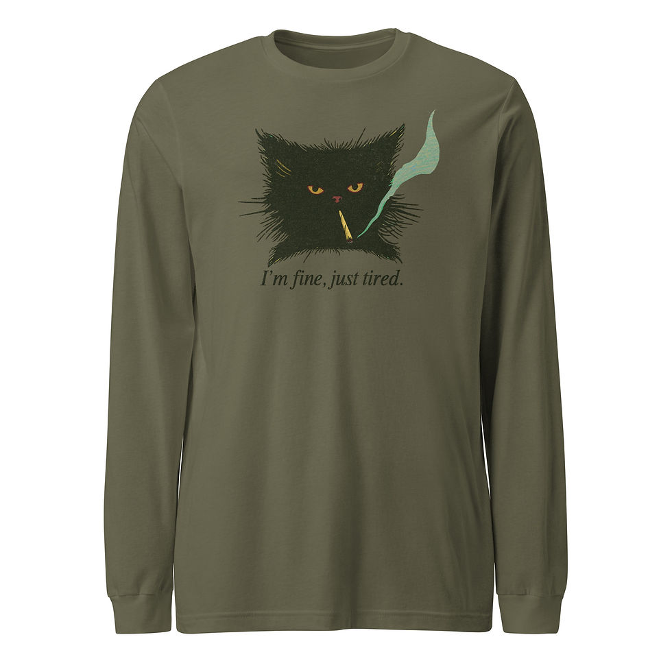 Thumbnail: I'm Fine, Just Tired Unisex Long Sleeve Tee