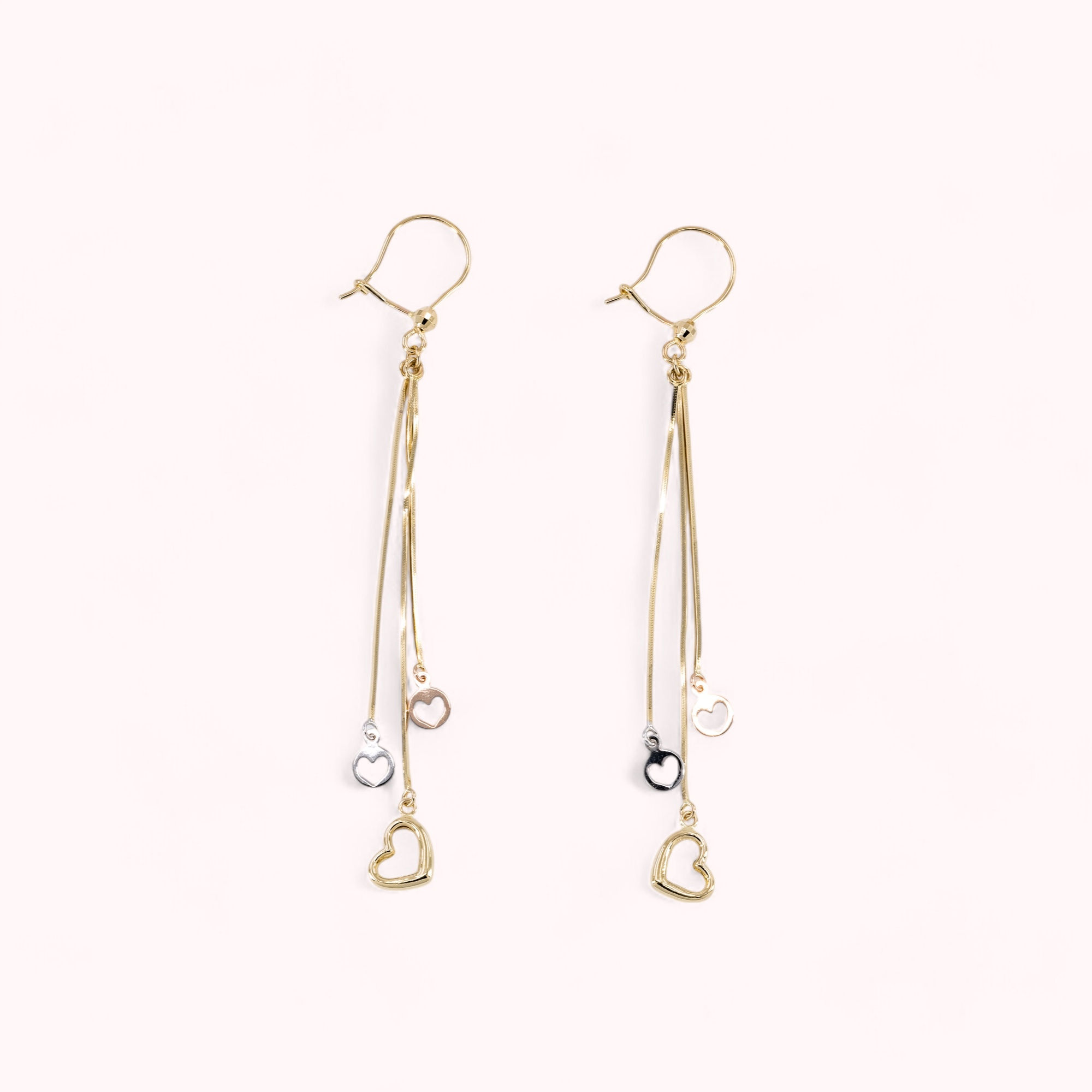 Hearts in Harmony 14k Gold Earrings