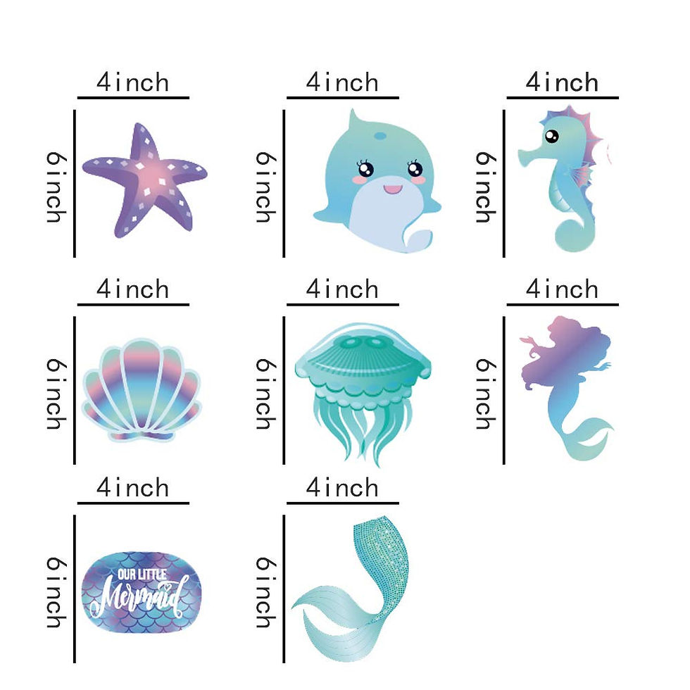 Thumbnail: 30Ct Mermaid Hanging Swirl Decorations - Mermaid Tail Dolphin Ceiling Hanging...