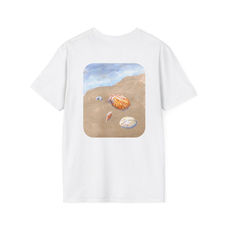 T-shirt / white - by TRENDY COAST - Beach Seashells image.