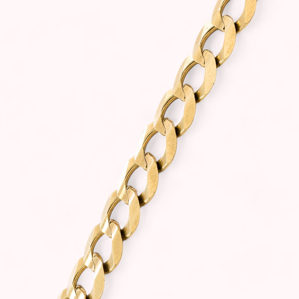 14K Solid Gold Tuscan Cuban Link Chain 22" - GC0490
