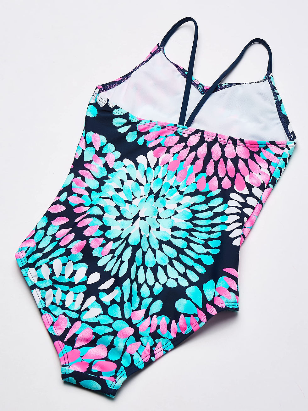 Thumbnail: Kanu Surf Girls Beach Sport 1-Piece Swimsuit, Daisy Navy, 5