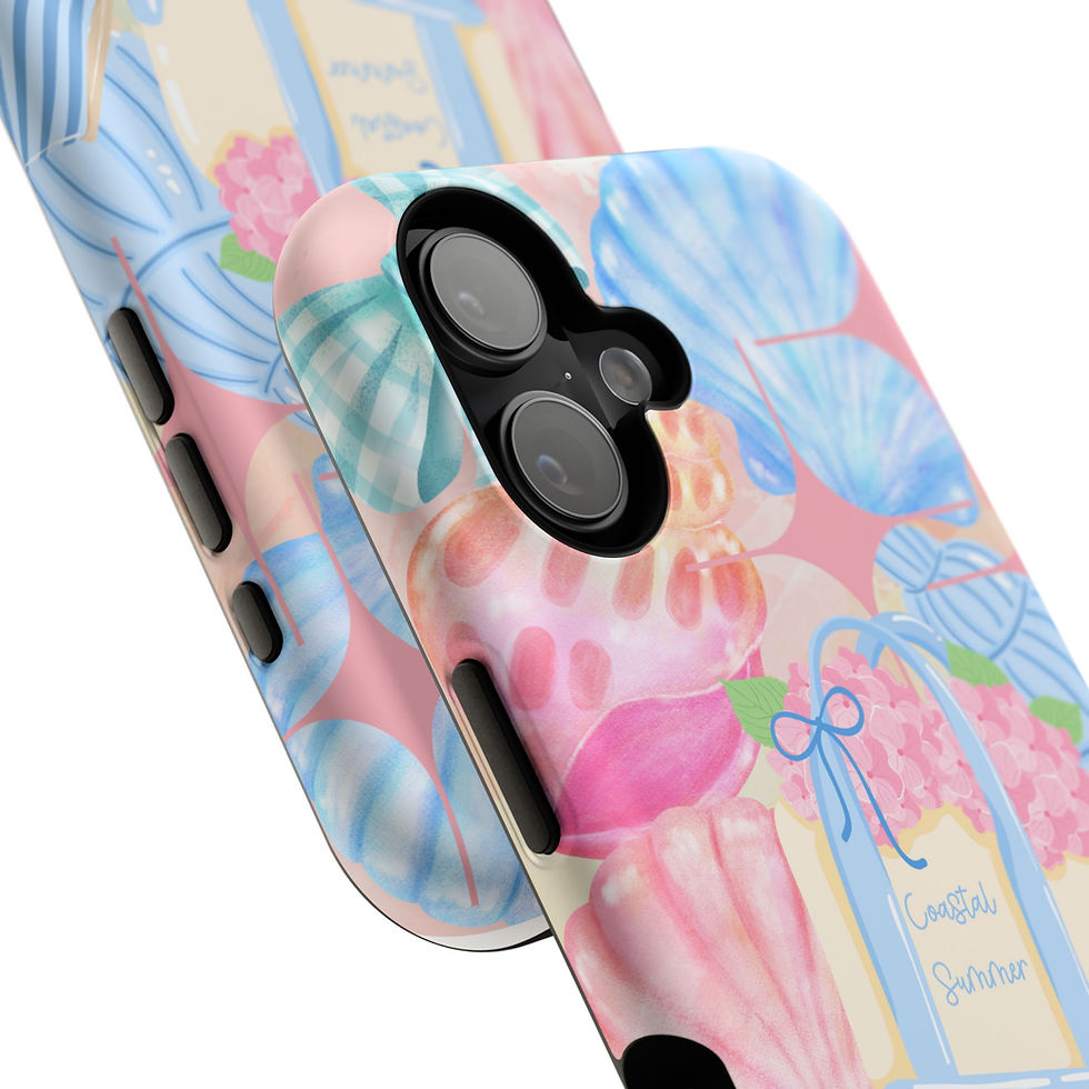 Thumbnail: Preppy, Coastal,  Sea Shell Design, Cute Phone Accessory, Beach Vibes