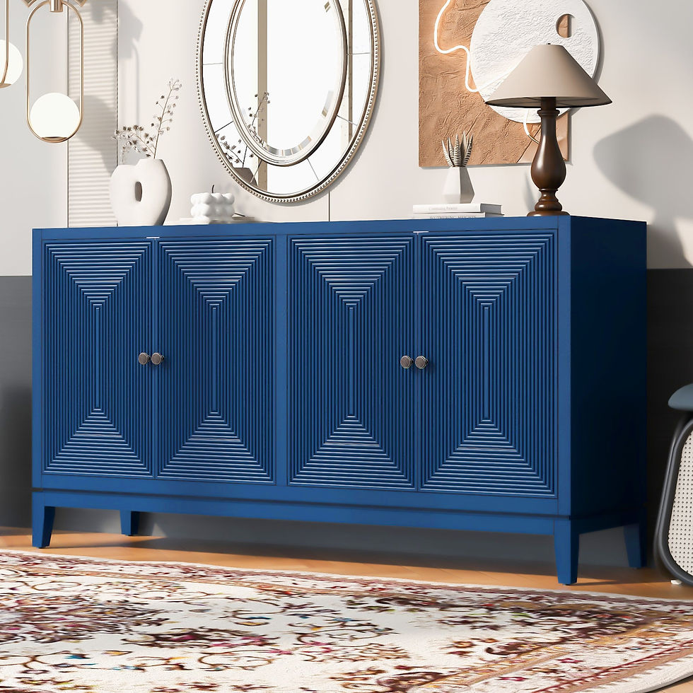 Contemporary Blue Storage Cabinet
