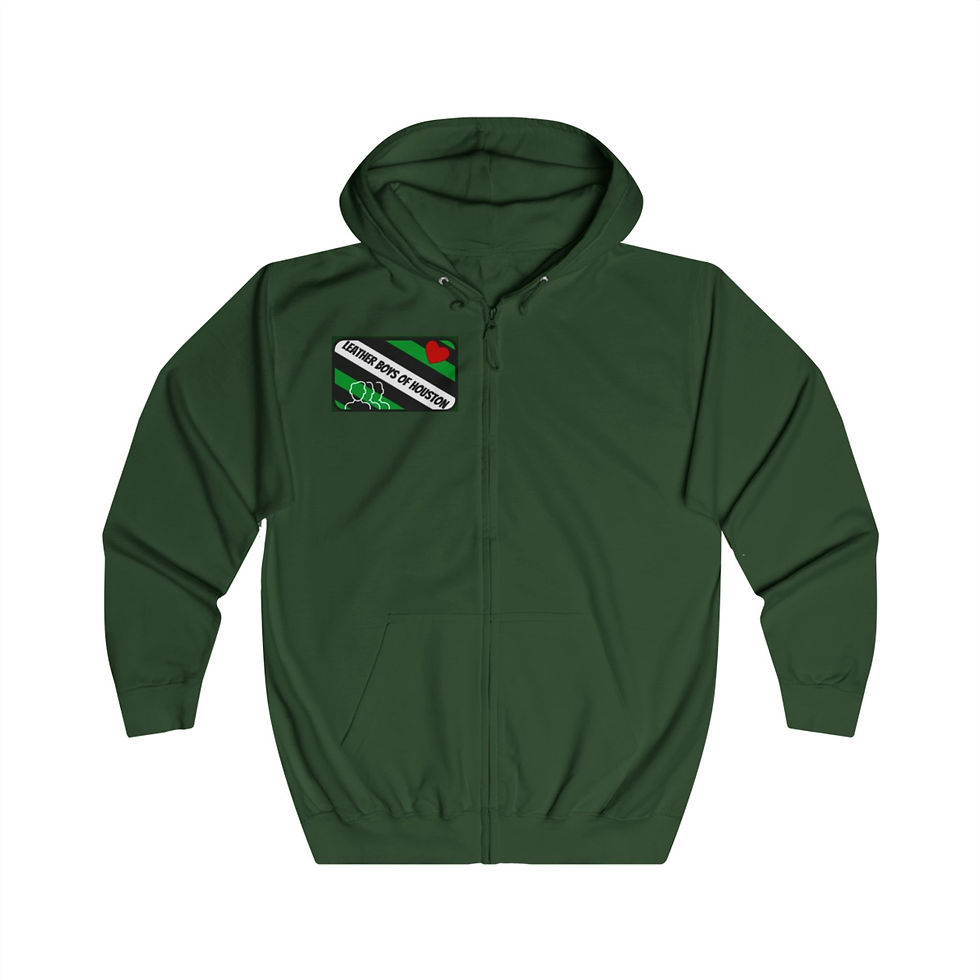 Thumbnail: Leather Boys Vibrant Unisex Full Zip Hoodie 