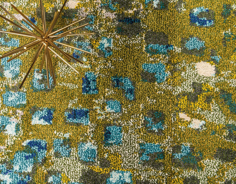 Thumbnail: Unique Loom Jardin Collection Colorful, Vibrant, Abstract, Modern Area Rug, 9...