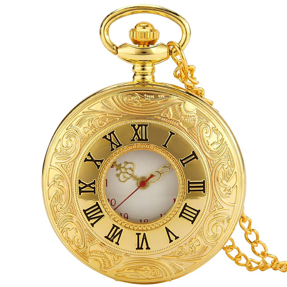 Thumbnail: Vintage Charm Black Unisex Fashion Roman Number Quartz Steampunk Pocket Watch Wo