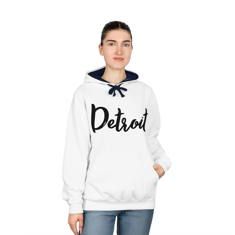 Thumbnail: Detroit City Unisex Varsity Hoodie by Detroit Crooks