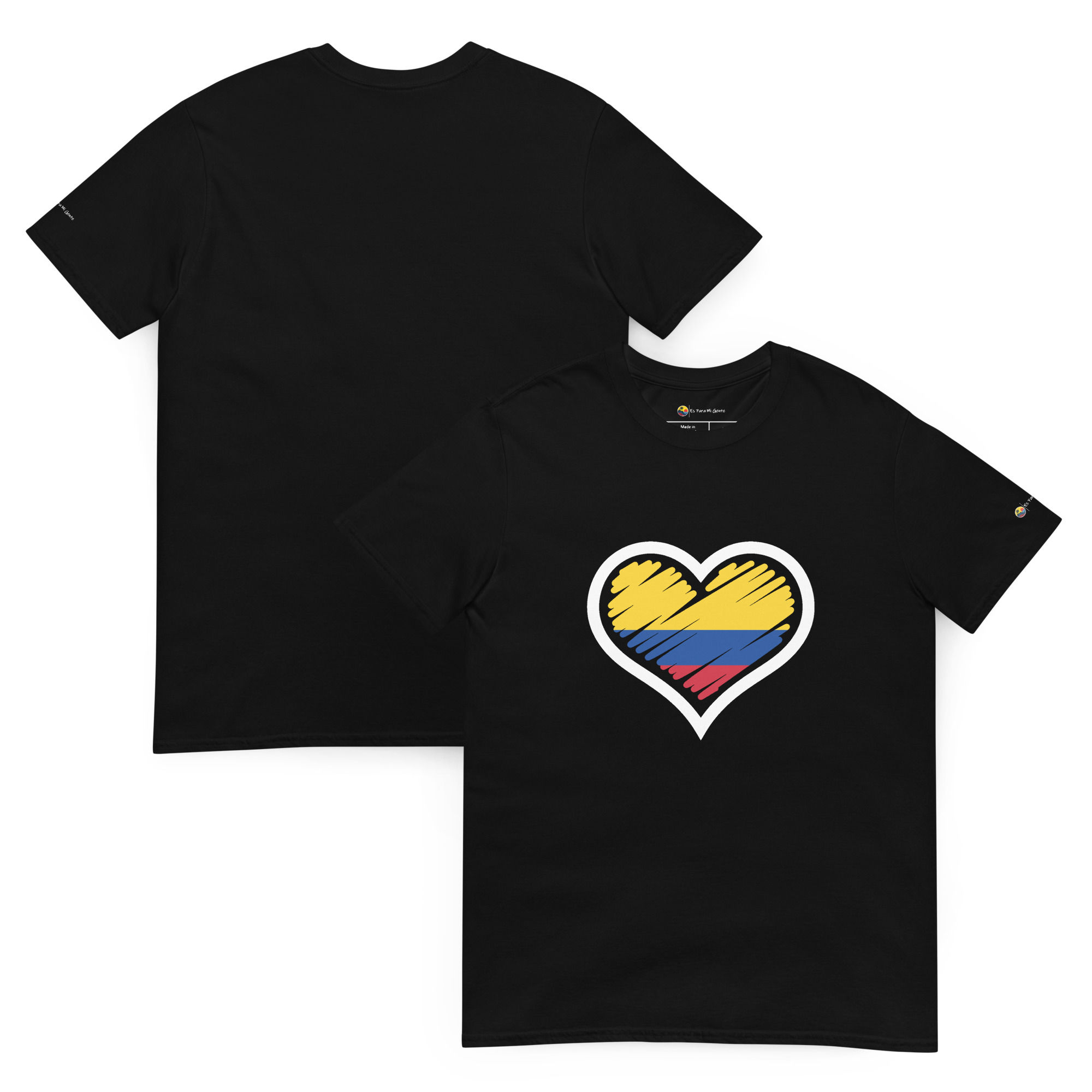 "Corazón 2" - Colombia, classic unisex tee, Heart only, black