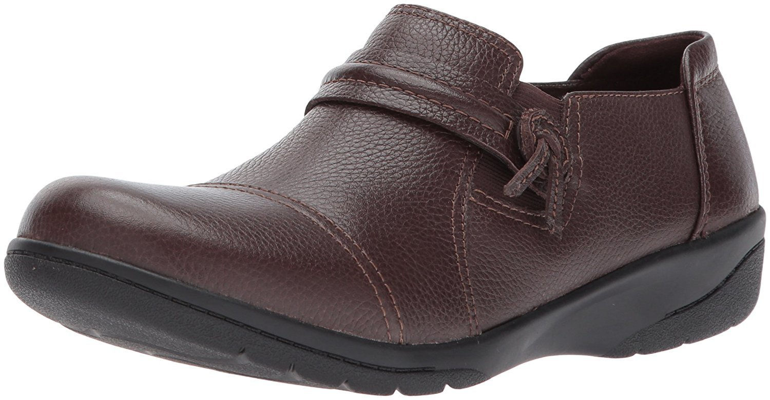 Clarks womens Cheyn Madi Slip On Loafer, Dark Brown Tumbled Leather, 9 US