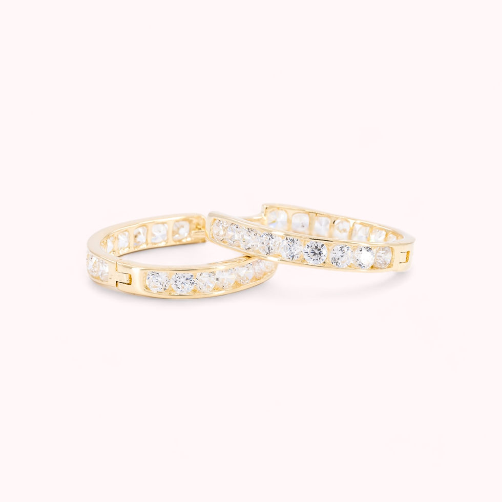14K Solid Gold Oval Hoop Earrings