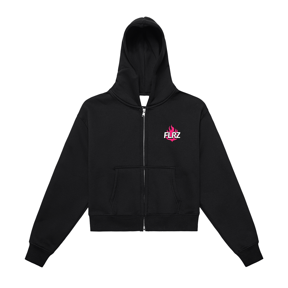 FLRZ Zip-Up Cropped Hoodie