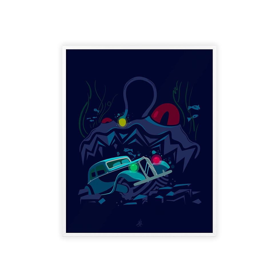 Dessin Encadré Citroën Traction, Série spéciale, blanc