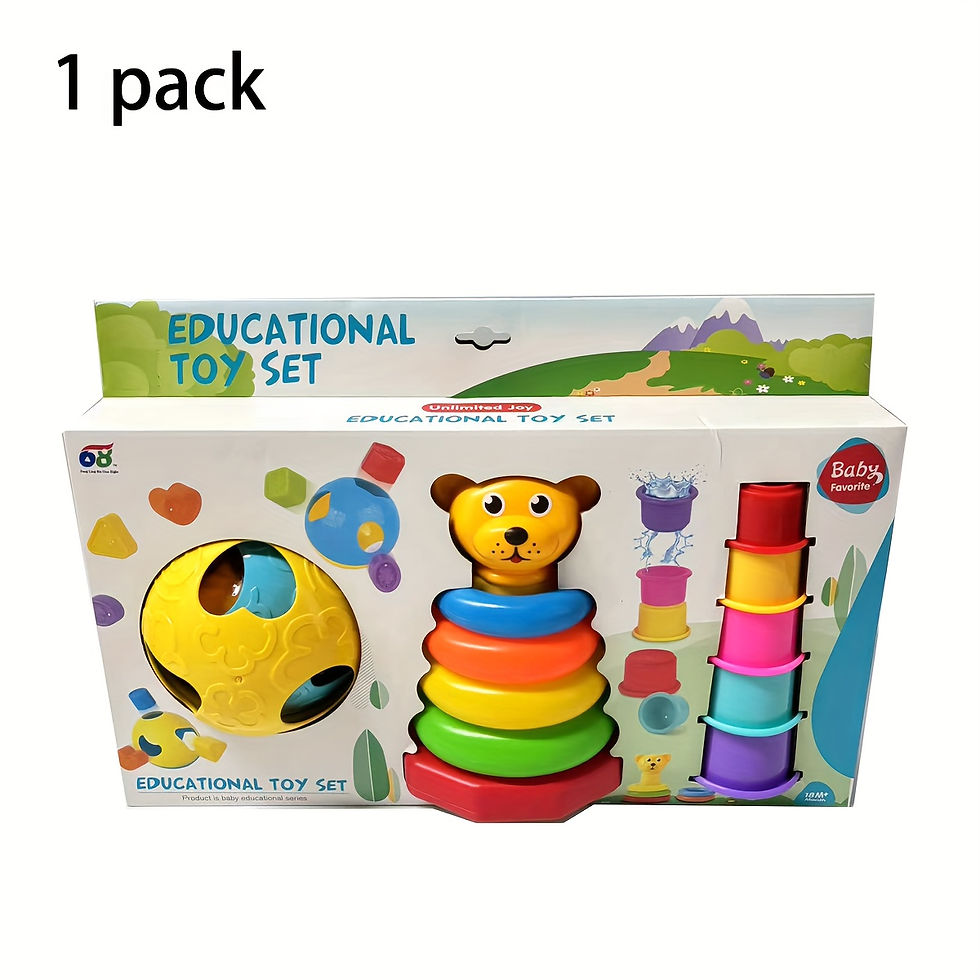 Thumbnail: 1 Set Educational Stacking Toy - Colorful Plastic Sorting and Stacking Blocks, R