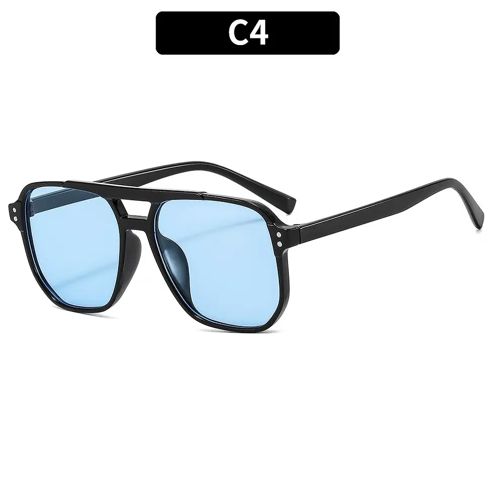 Thumbnail: Vintage Square Sunglasses for Women Men Thick Frame 11111