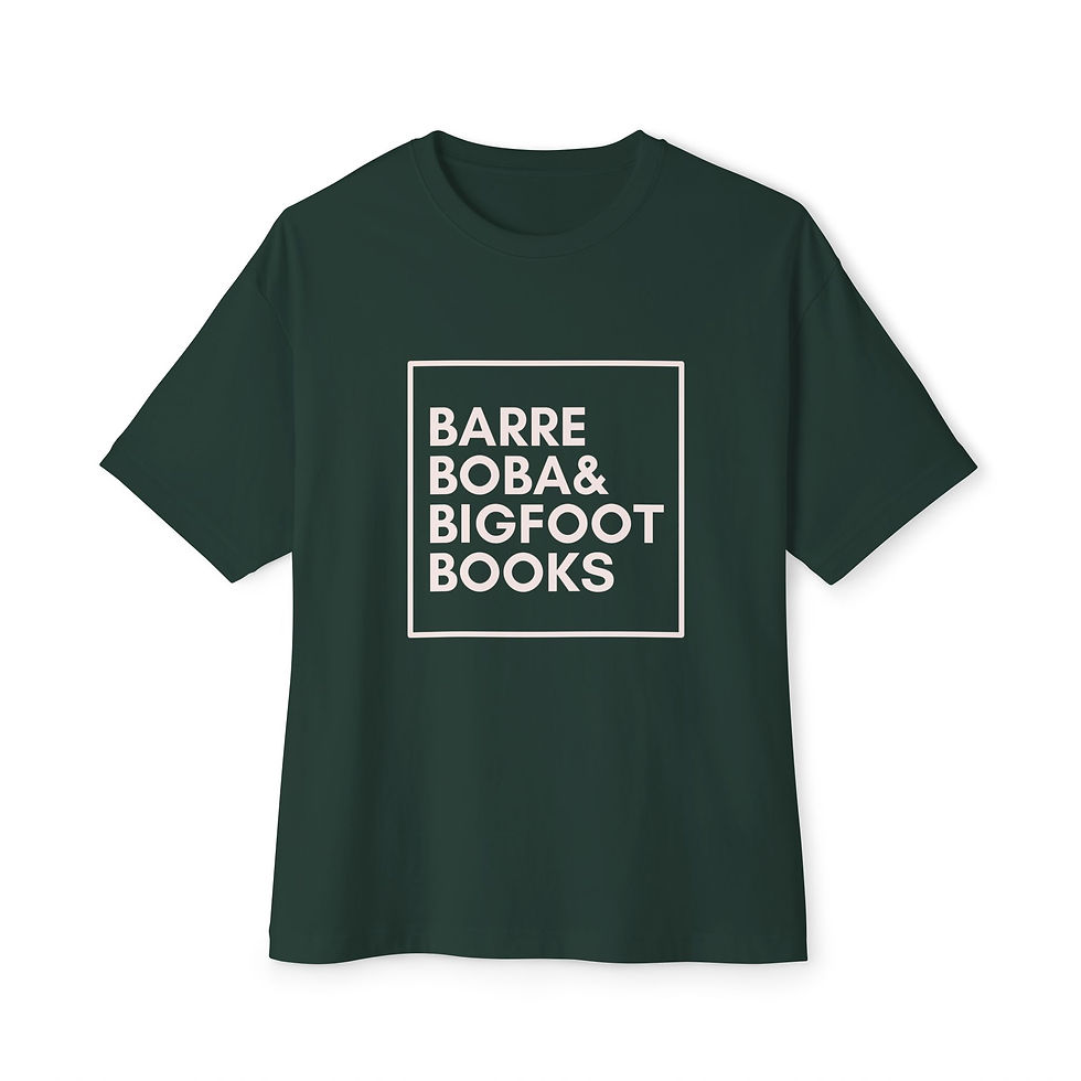 Thumbnail: Barre Boba Bigfoot Books Unisex Oversized Boxy Tee