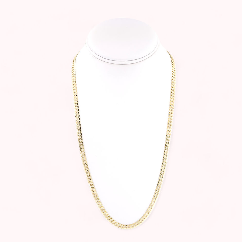 14K Solid Gold Radiant Cuban Luxe Chain 24"