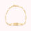 Miniatura: 14K Gold Children Figaro Link Heart Cutout Bracelet