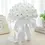 Thumbnail: White Faux Silk Rose Diamond Wedding Bridal Ribbon Bouquet