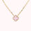 Thumbnail: 14K Solid Gold Rose Clover Necklace