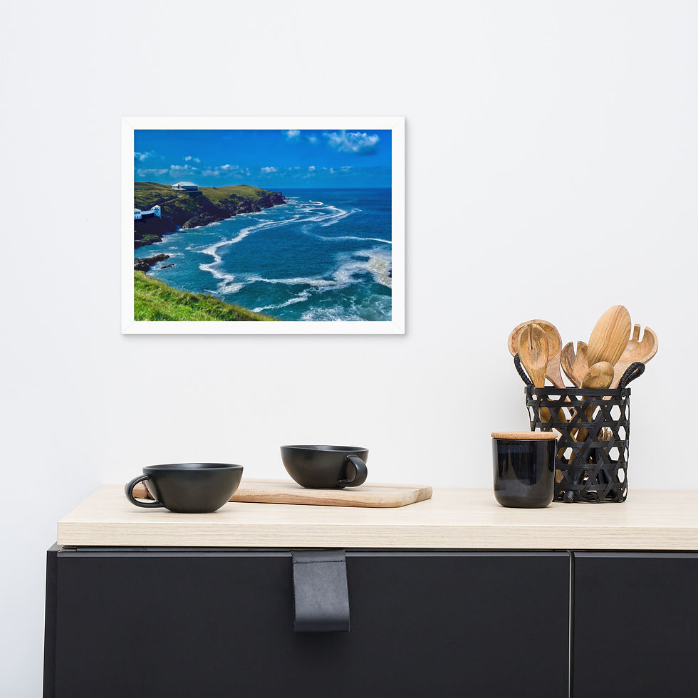 Thumbnail: Newquay Cliff Scape Framed Print