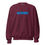 Thumbnail: Burgundy BLESSED - Embroidered Sweatshirt in blue text; cozy apparel for any occasion.