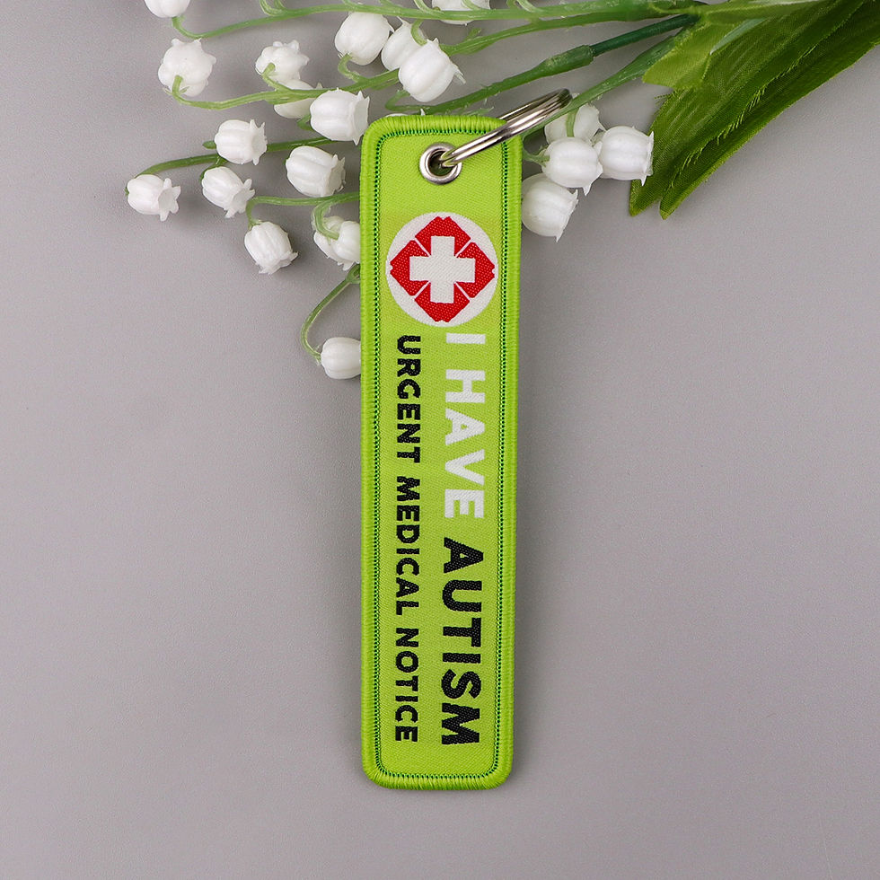 Thumbnail: I HAVE AUTISM Embroidery Key Fobs Doctor Nurse Key Tags Keychain For Women Car K