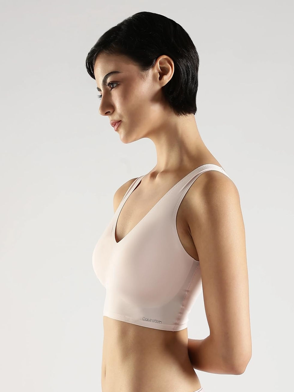 Thumbnail: Calvin Klein Women's Invisibles Lightly Lined V Neck Bralette Bra, -light pin...