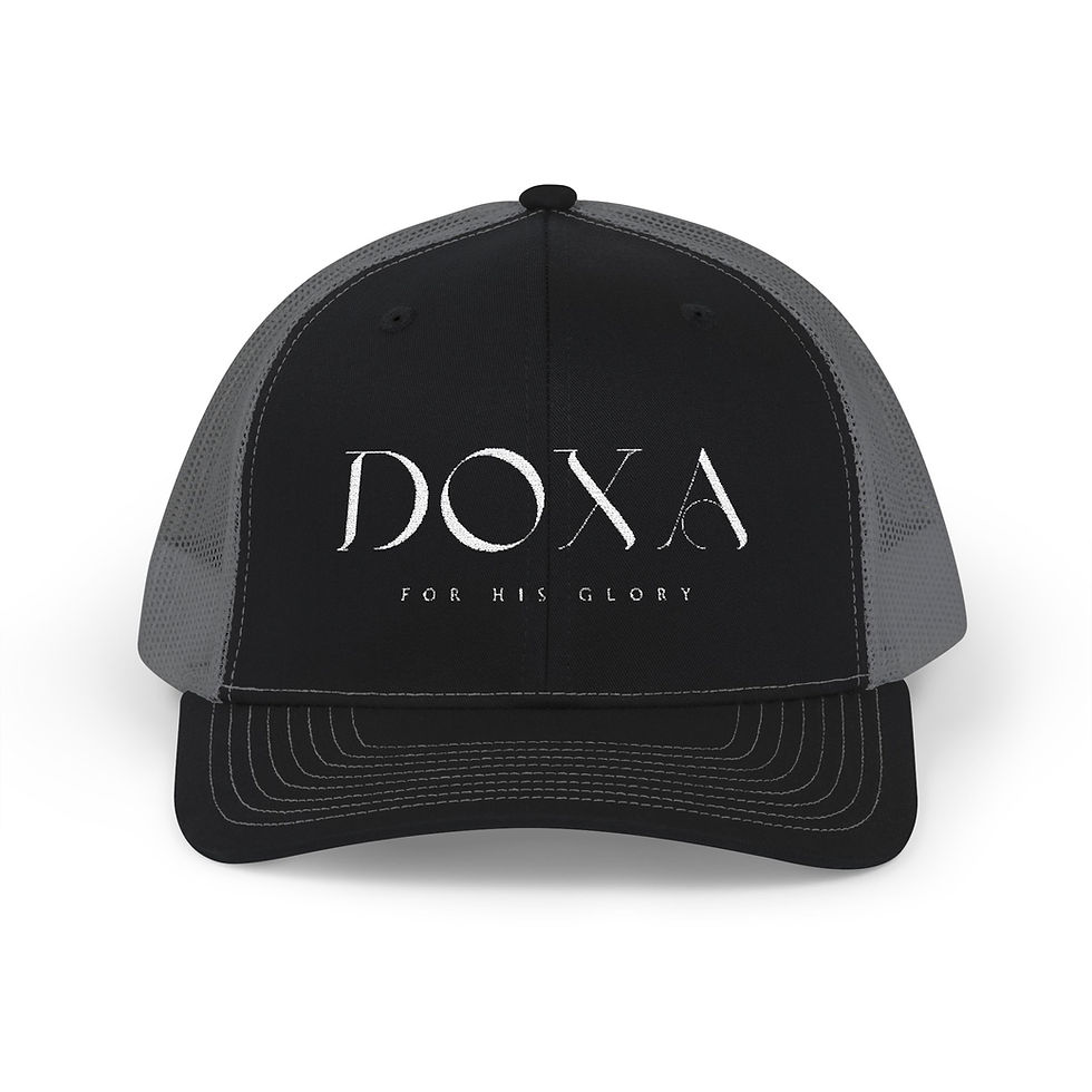 Black and gray DOXA FOR ALL CLORY hat, Doxa Apparel