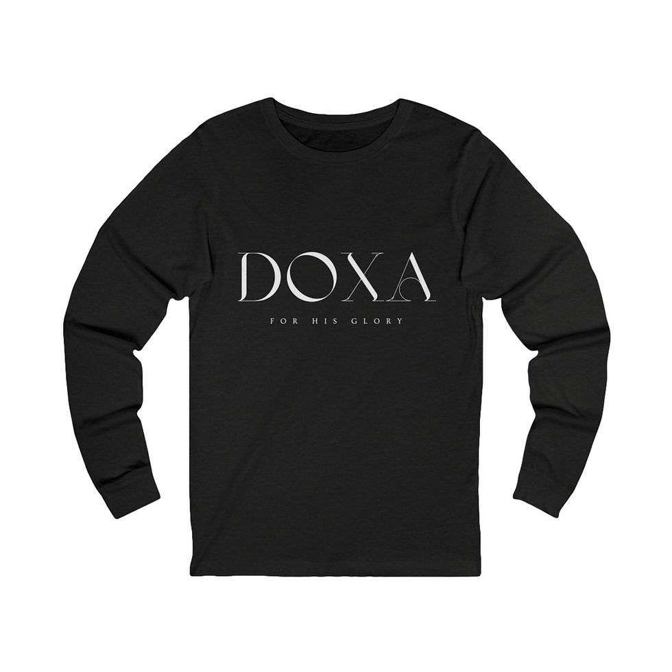 Black long sleeve shirt with Doxa text