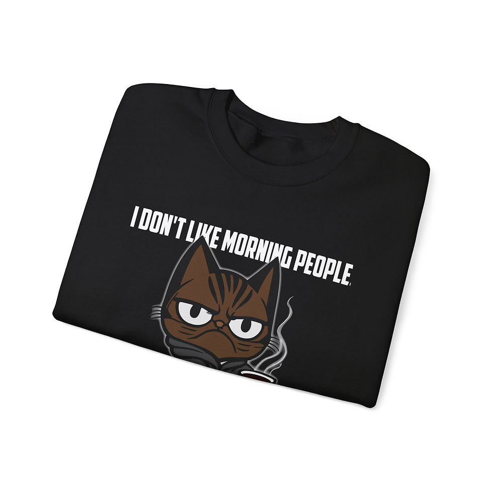 Thumbnail: I Hate Morning People Unisex Heavy Blend Crewneck Sweatshirt