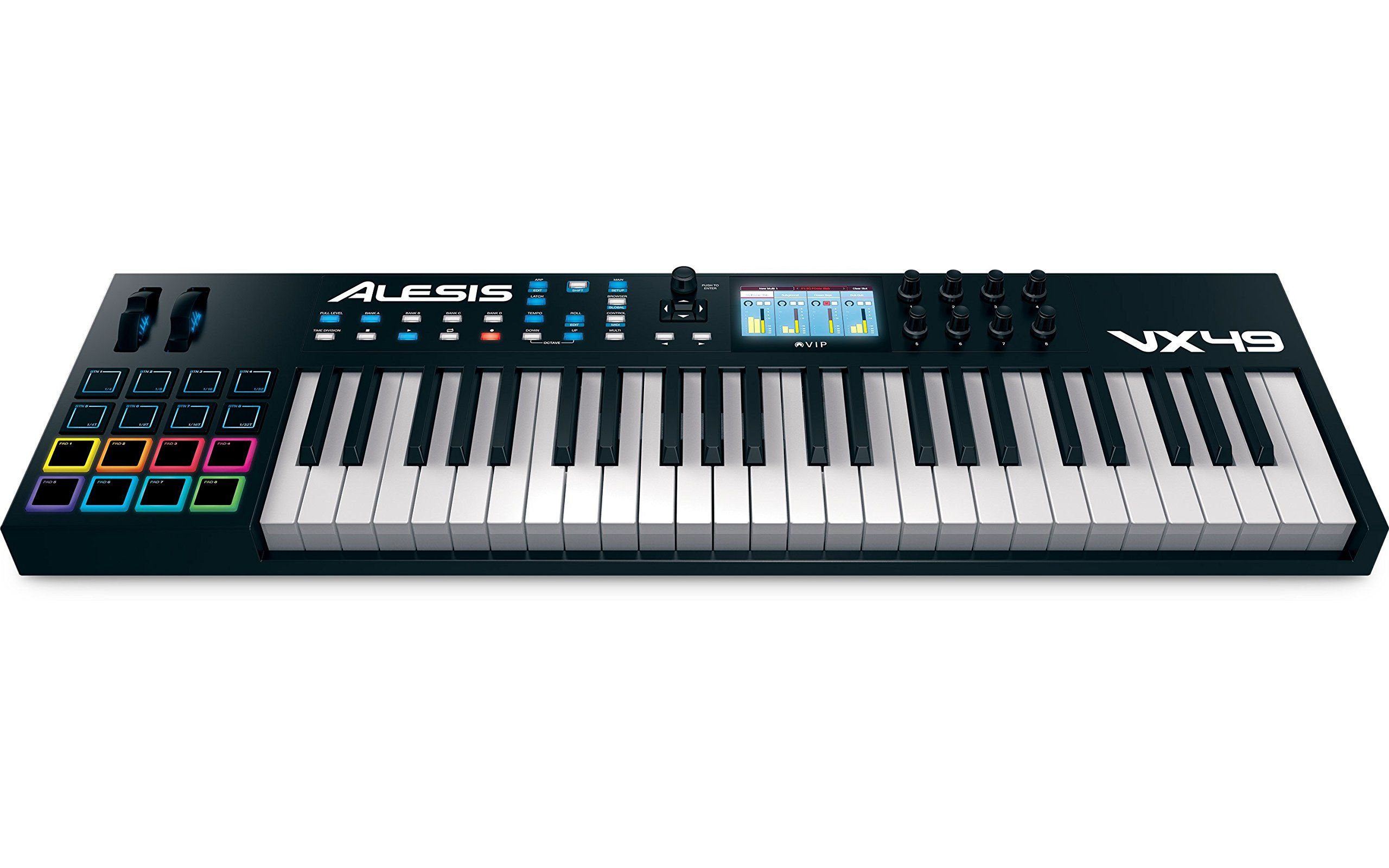 Alesis VX49 | 49-Key USB MIDI Keyboard & Drum Pad Controller with Full-Color ...